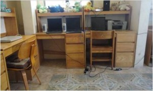 WSU dorm desks used to establish a computer classroom, COHAN-FEDDI